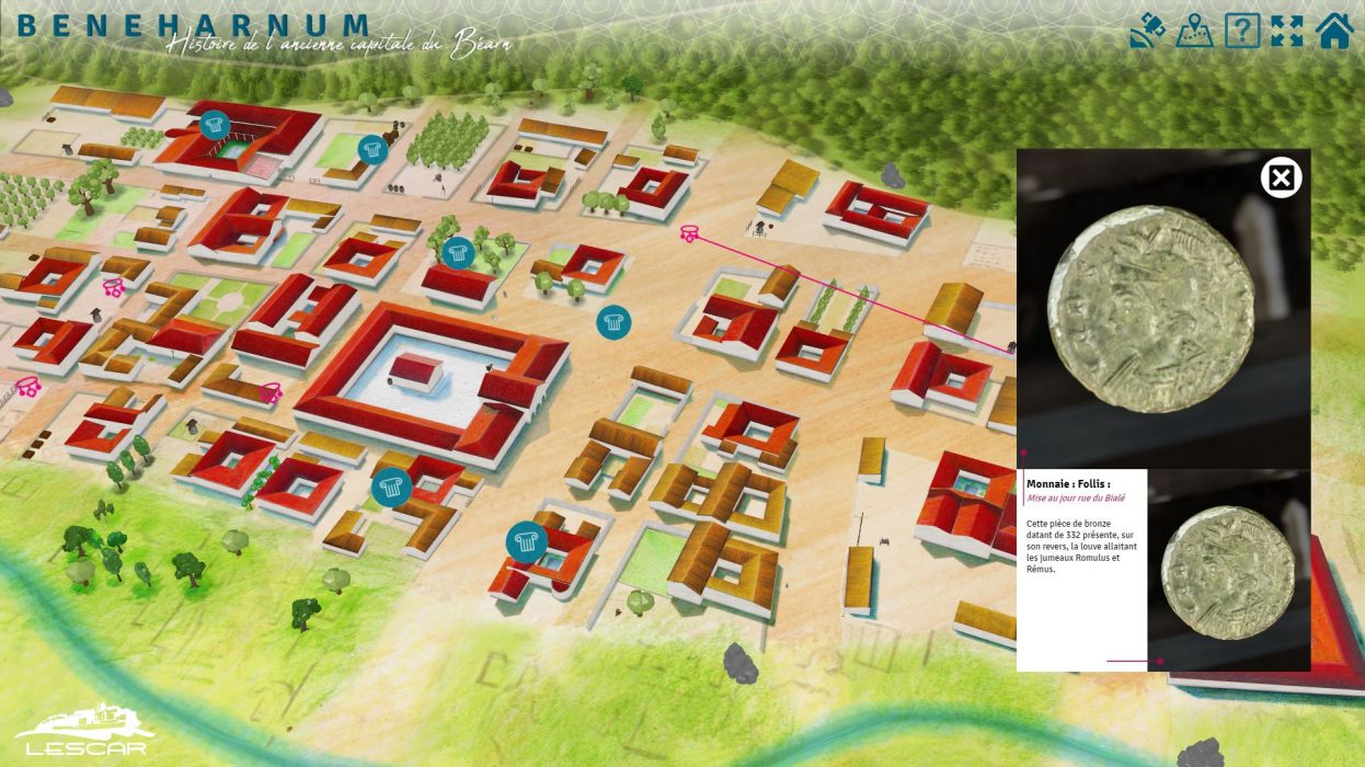 Lescar - Application interactive “BENEHARNUM, Histoire de l’ancienne capitale du Béarn”